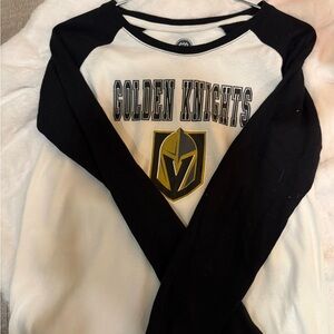 NHL Golden Knights Long Sleeve Tee - Black, White, and Gold